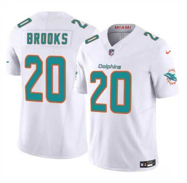 Youth Miami Dolphins #20 Jordyn Brooks White 2024 F.U.S.E. Vapor Limited Stitched Jersey Dzhi